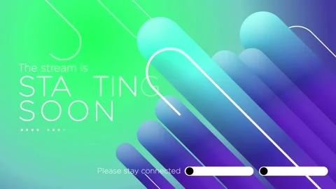 The Stream is Starting. Streaming Panel. Intermission Banner for your stream Stock Footage 161423829