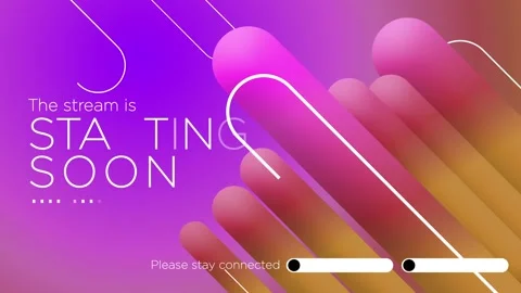 The Stream is Starting. Streaming Panel. Intermission Banner for your stream Stock Footage 161423835