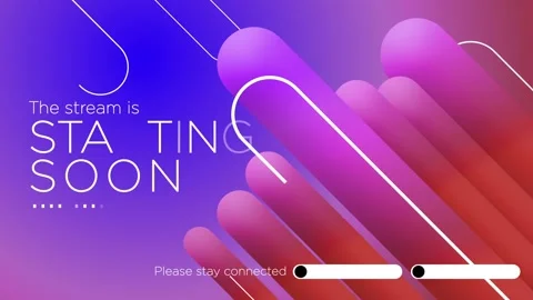 The Stream is Starting. Streaming Panel. Intermission Banner for your stream Stock Footage 161423836