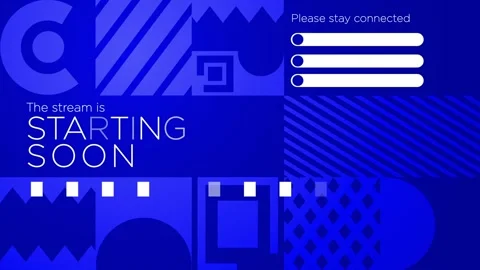 The Stream is Starting. Streaming Panel. Intermission Banner for your stream Stock Footage 161423857