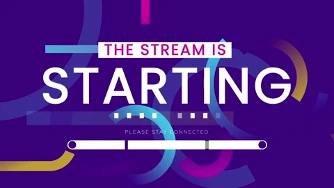 The Stream is Starting. Streaming Panel. Intermission Banner for your stream Stock Footage 161423866