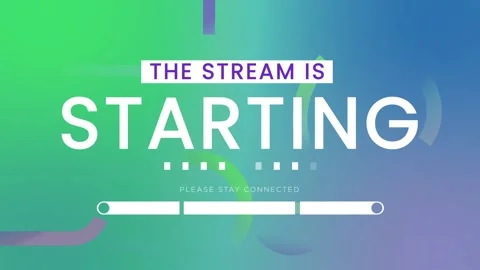 The Stream is Starting. Streaming Panel. Intermission Banner for your stream Stock Footage 161423870