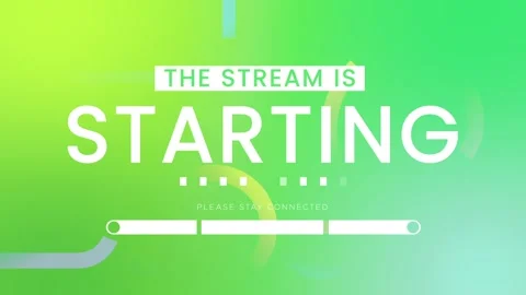 The Stream is Starting. Streaming Panel. Intermission Banner for your stream Stock Footage 161423871