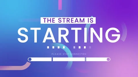 The Stream is Starting. Streaming Panel. Intermission Banner for your stream Stock Footage 161423873