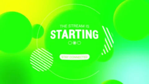 The Stream is Starting. Streaming Panel. Intermission Banner for your stream Stock Footage 161423891