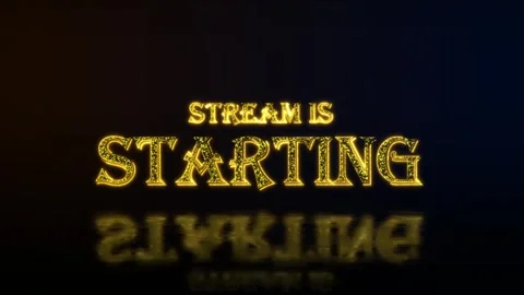 Stream is starting text with particles luxury animation, gold text animation Stock Footage 297250727