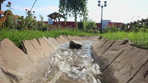  Stream on a sunny day Stock Footage 158166509
