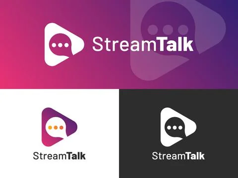 Stream Talk Logo Stock Illustration
