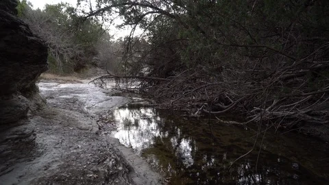 Stream in a Texas - pan Stock Footage 100093948