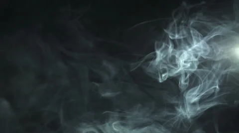 The stream of thick smoke on the background of dark surface. Slow motion capture Stock Footage 67269148