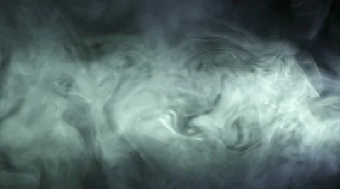 The stream of thick smoke on a dark background. Slow motion capture Stock-Footage 67425723
