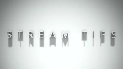 Stream Tips 3D title animation with shad... | Stock Video | Pond5