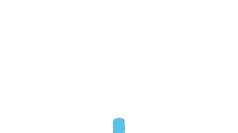 The stream of transparent blue liquid on a white background rotates, forms a Stock Footage 125117579