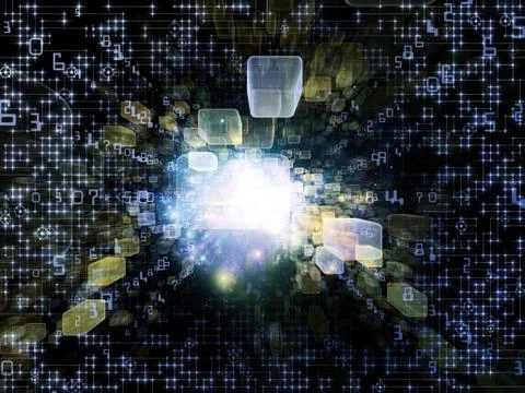 Stream of Virtual Space Stock Illustration