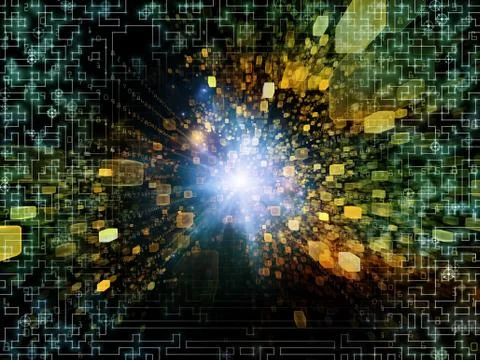 Stream of Virtual Space Illustrazione stock