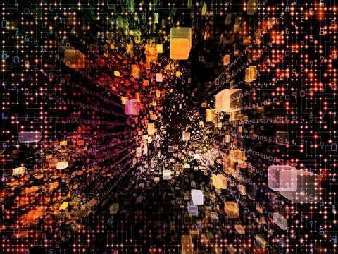 Stream of Virtual Space Illustrazione stock