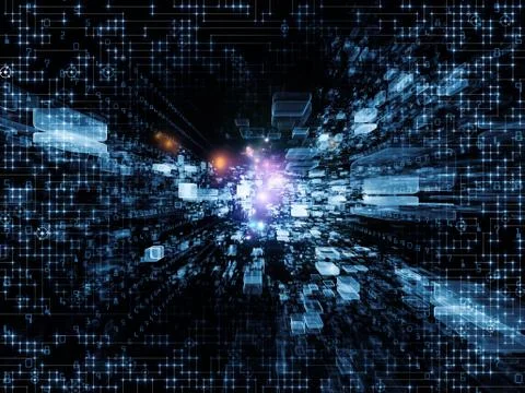 Stream of Virtual Space Illustrazione stock