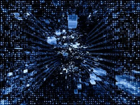 Stream of Virtual Space Illustrazione stock