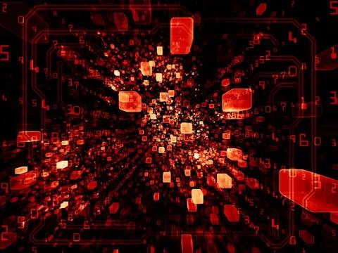 Stream of Virtual Space Illustrazione stock