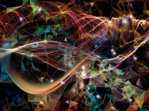 Stream of Virtual World 스톡 일러스트