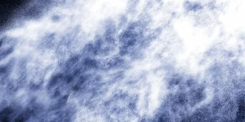 A stream of water and a cloud of drops Stock Photos