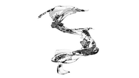 The stream of water, the circular motion, 3D, realistic picture. Stock-Illustration