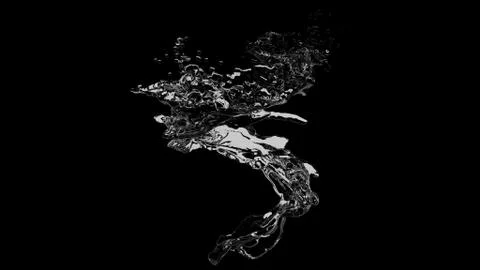 The stream of water, the circular motion, 3D, realistic picture. Stock-Illustration