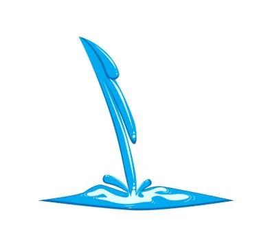 Stream of water design isolated on white background Stock Illustration