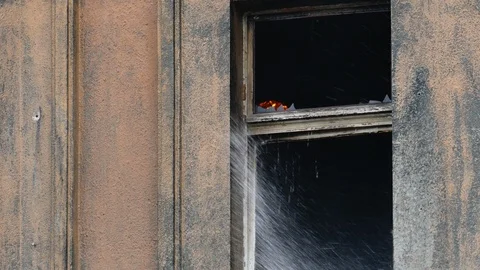 Stream of water from a fireman's hose Stock-Footage 99410040