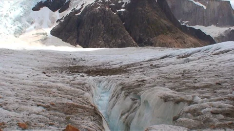 Stream of Water on Glacier HD Stock Footage 40713238