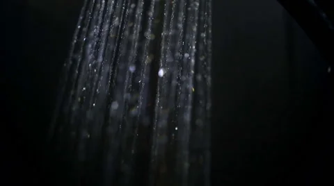 Stream of Water from the Shower Stock Footage 44982686