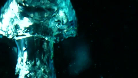 Stream of water in slow motion  background 4K Stock Footage 254062031