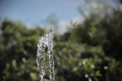 The stream of water in slow motion Stock Photos