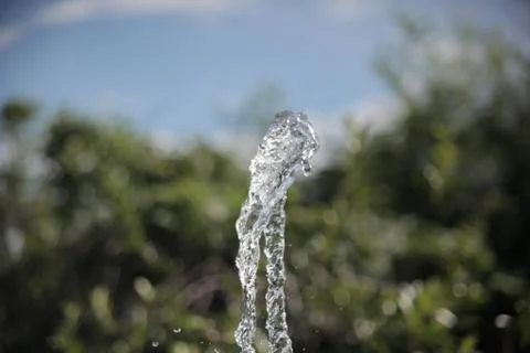 The stream of water in slow motion Stock Photos