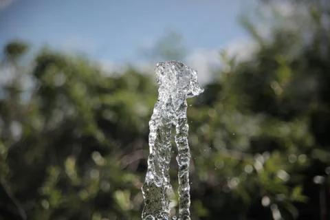 The stream of water in slow motion Stock Photos