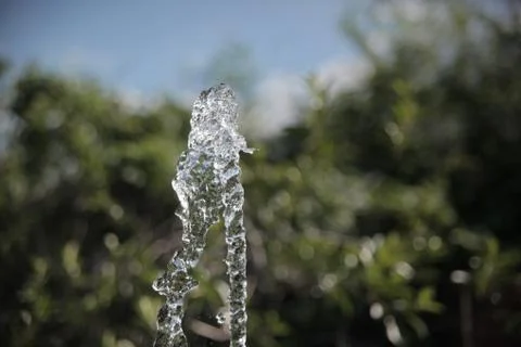 The stream of water in slow motion Stock Photos