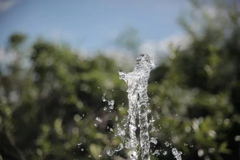 The stream of water in slow motion Stock Photos