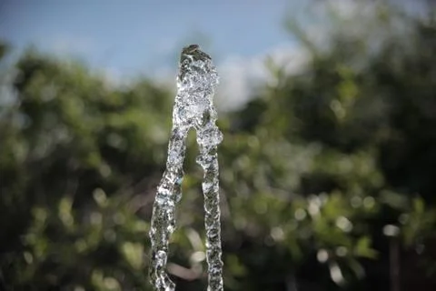 The stream of water in slow motion Stock Photos