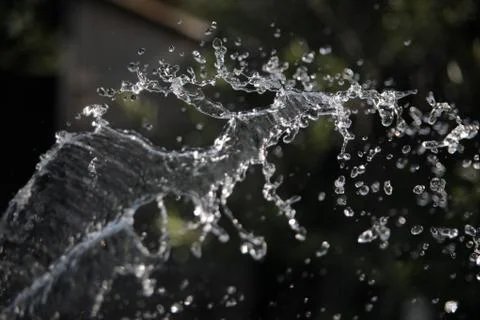 The stream of water in slow motion Stock Photos