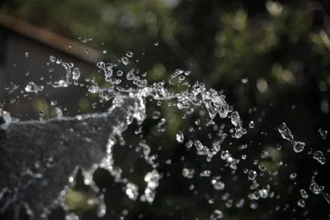 The stream of water in slow motion Stock Photos