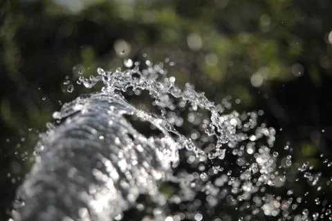 The stream of water in slow motion Stock Photos