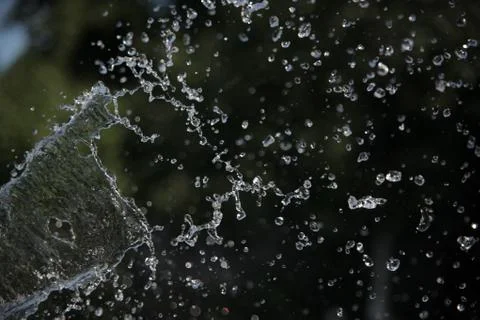 The stream of water in slow motion Stock Photos