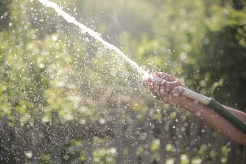 The stream of water in slow motion Stock Photos