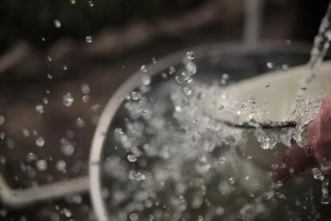 The stream of water in slow motion Stock Photos