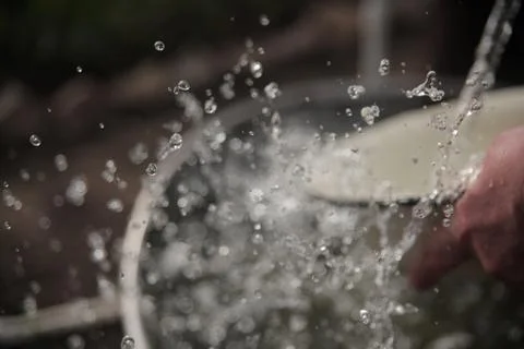 The stream of water in slow motion Stock Photos
