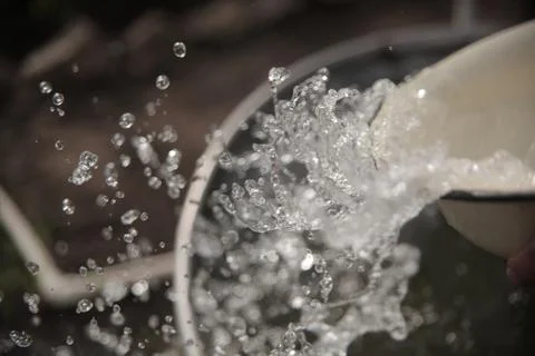 The stream of water in slow motion Stock Photos