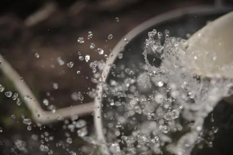 The stream of water in slow motion Stock Photos