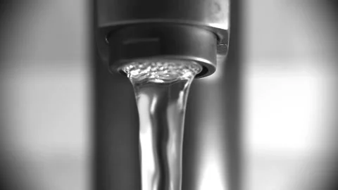 A stream of water from the tap Stock Footage 156429608
