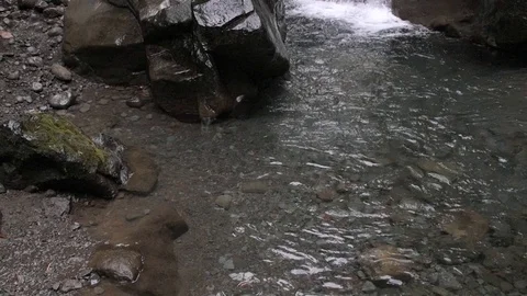 Stream to a waterfall Stock Footage 93782785