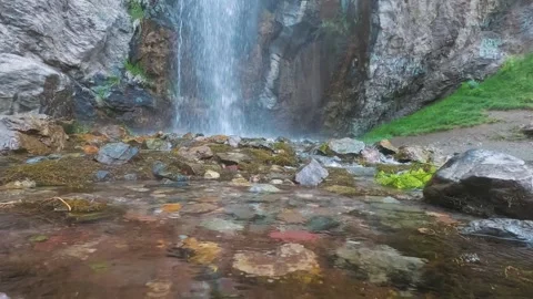Stream from a waterfall in Kyrgyzstan 動画素材 282350614